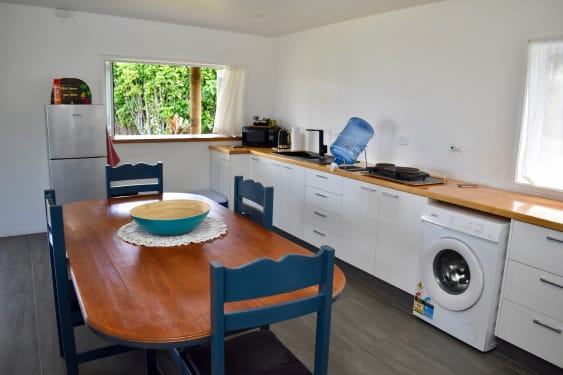 big modern kitchen with washing machine